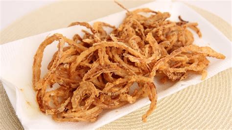 French Fried String Onions Recipe - Laura Vitale - Laura in the Kitchen Episode 665 - YouTube