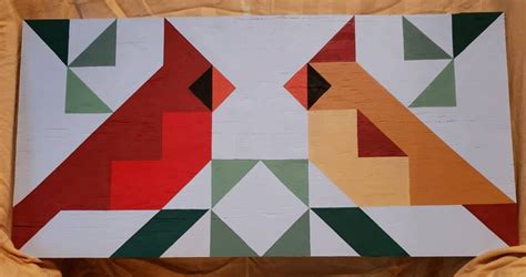 Cardinal barn quilt | Etsy | Painted barn quilts, Barn quilt patterns, Barn quilt designs