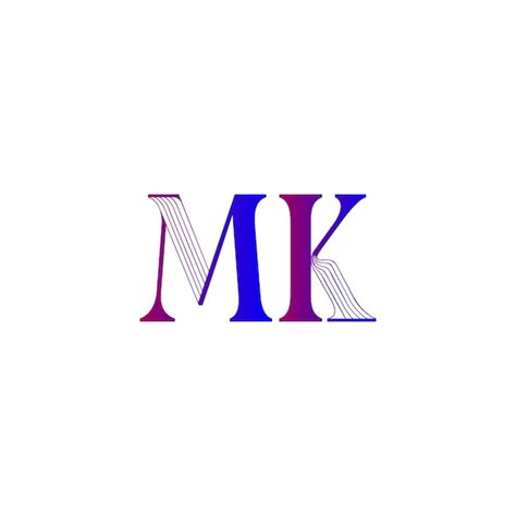 Premium Vector | Mk logo design