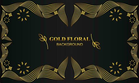 beautiful elegant gold floral background with floral and leaf ornament ...