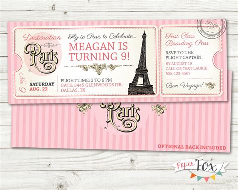 Birthday Boarding Pass Invitation Ticket - 15+ Examples, Illustrator ...