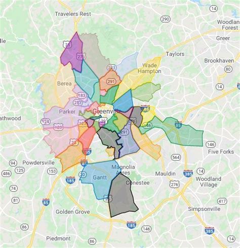 Greenville Neighborhoods Areas Map Greenville - Bank2home.com