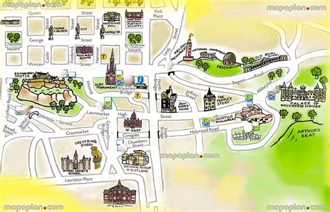 Edinburgh map - Beautifully illustrated map for children showing fun & easy to access places ...