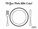 Plate For Coloring Pages sketch template