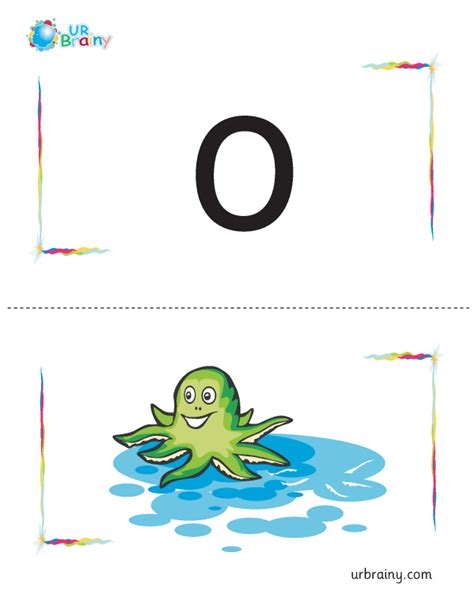 o-octopus flashcard - Flash Card Alphabet by URBrainy.com