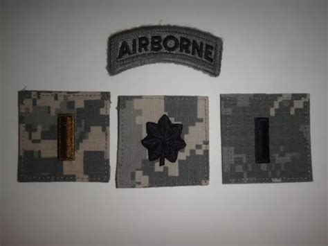 AIRBORNE ARC + 3 US Army Officer Ranks 2nd LT, Lt COLONEL, 1st LT Camo Patches $11.50 - PicClick