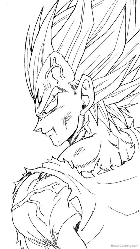 Dragon Ball Z Majin Vegeta Coloring Pages Printable Majin Vegeta | The ...