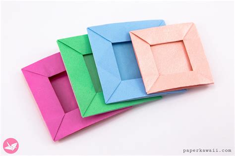 Origami Pop-Up Picture Frame Boxes Tutorial - Paper Kawaii