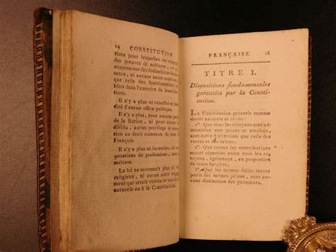 1791 Pocket French Constitution1ed National Assembly France French ...