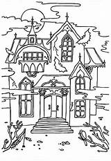 Coloring Pages  Free Printable Haunted House Page sketch template