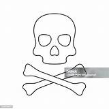 Coloring Page With Skull And Crossbones For Kids Stock Illustration  sketch template