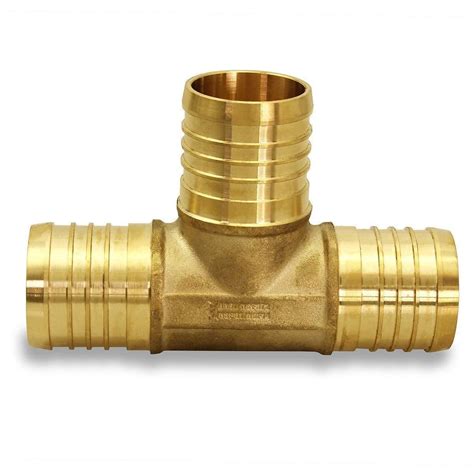 1 Inch PEX X PEX Barb Tee Pipe Fittings Brass (pack of 10) 804595279113 ...