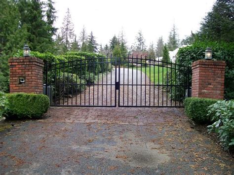 Double swing gate with spear points and mag lock. #security #driveway #entrance #electrics # ...