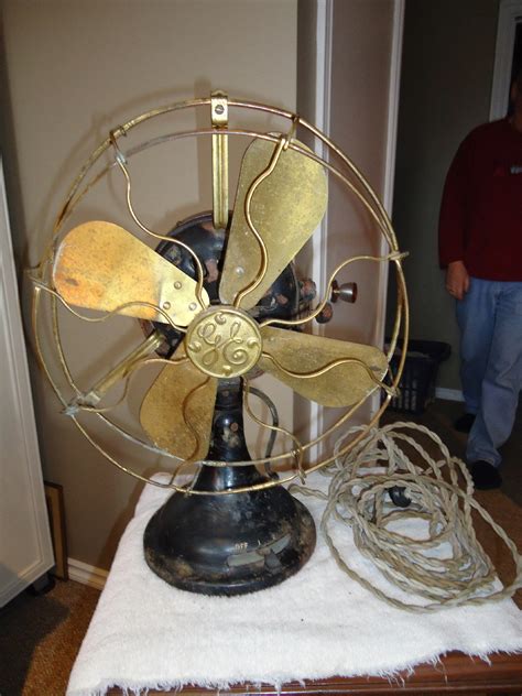 Antique General Electric Brass Fan from sweetcandy on Ruby Lane