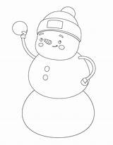 Large Snowman Coloring Page Download Printable PDF  Templateroller sketch template