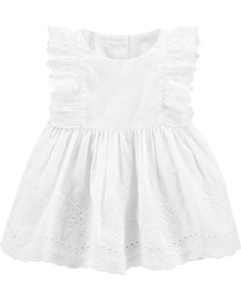 Eyelet Dress | oshkosh.com Carters Baby Girl, Toddler Girl Outfits, Kids Outfits, Girl Toddler ...