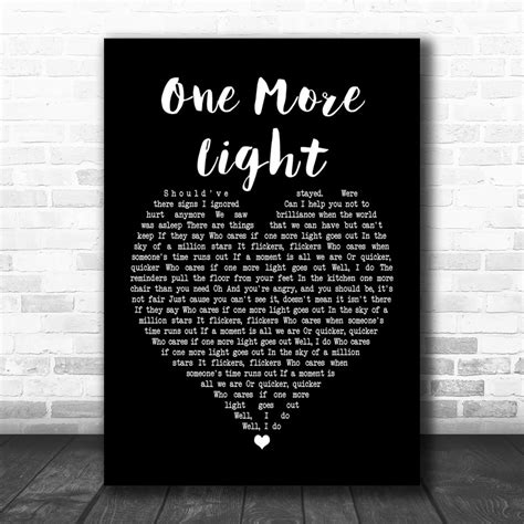 Linkin Park One More Light Black Heart Song Lyric Quote Print - Song Lyric Designs