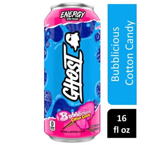 Ghost Bubblicious Cotton Candy Energy Drink, 16 fl oz - Metro Market