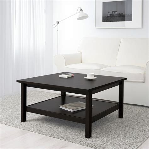 HEMNES coffee table, black-brown, 90x90 cm - IKEA
