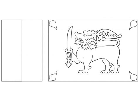 Sri Lanka Flag coloring page - Download, Print or Color Online for Free