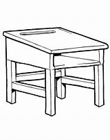 Desk Coloring Page sketch template