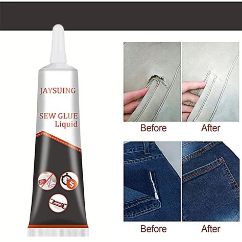 Cloth Repair Sew Glue Liquid- Quick Fix Bonding Fabric Glue for Clothes ...