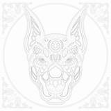 Zentangle Dog Coloring Page  Mimi Panda sketch template