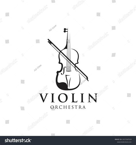 Stylized Violin Icon Logo Vector Stock Vector (Royalty Free) 2217167519 ...