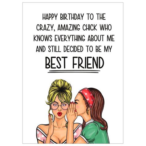 Best Friend Birthday Card Funny Birthday Card Bff Birthday - Etsy | Friend birthday quotes funny ...