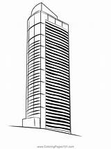 Skyscraper Coloring Page sketch template