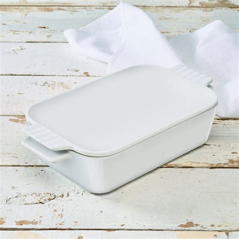 White Porcelain 1.58 qt Casserole Baking Dish w/Lid, Walmart Exclusive - Walmart.com - Walmart.com