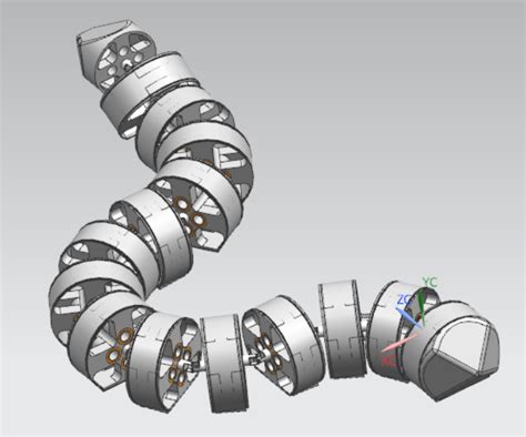 Robotic snake | 3D CAD Model Library | GrabCAD