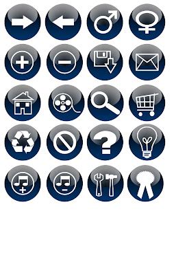 free icons club: free windows media player inspired glossy buttons