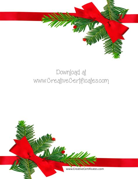 Free Christmas Border Templates - Customize Online then Download