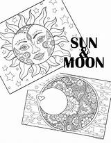 Moon And Sun Coloring Pages sketch template
