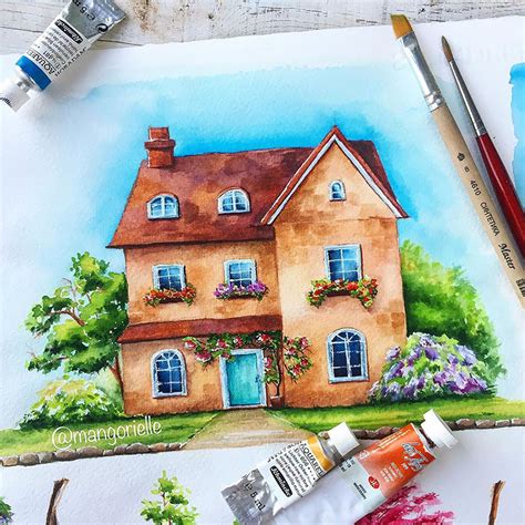 26 Watercolor House Paintings That Will Inspire You - Beautiful Dawn ...