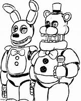 Bonnie And Freddy 5 Nights At Freddys coloring Page sketch template