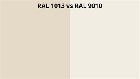 Comparison RAL 1013 vs RAL 9010 side by side | Beige color palette, Interior wall colors, Ral ...