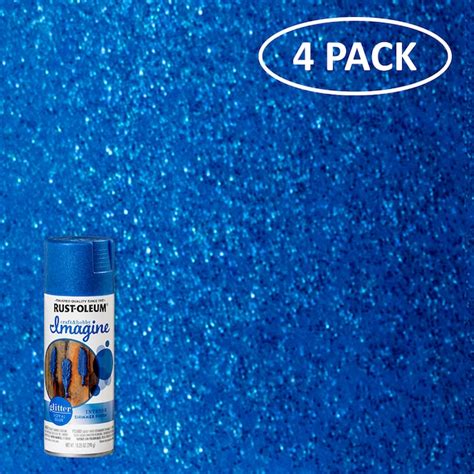 Rust-Oleum Imagine 4-Pack Gloss Royal Blue Glitter Spray Paint (NET WT. 10.25-oz) in the Spray ...