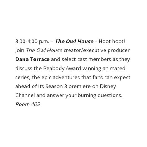 Jumaralo Hex on Twitter: "RT @DisneyAPromos: 'THE OWL HOUSE' will have a panel at this year's ...