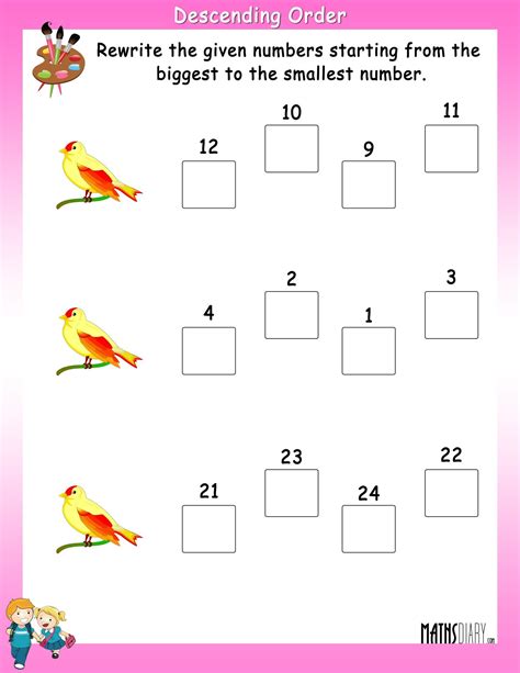 a2zworksheetsworksheet of ascending order 18 ascending and - pin on math activities | ascending ...