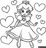 Free Princess Peach Coloring Pages For Kids Super Mario sketch template