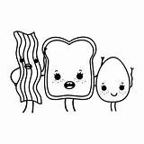 Bacon Coloring Page sketch template