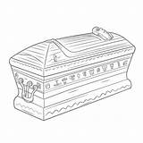 Coffin Drawing Clipart Illustration Casket Clip Royalty Halloween  sketch template