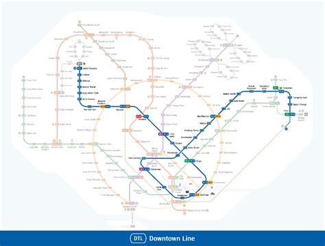 Downtown Line Map - MRT Map