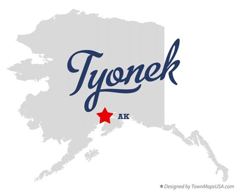 Map of Tyonek, AK, Alaska