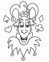 Coloring Picture Of A Jester Or Clown Joker  Home sketch template