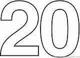 Coloring Pages Numbers20 Education > Numbers  Free Printable sketch template