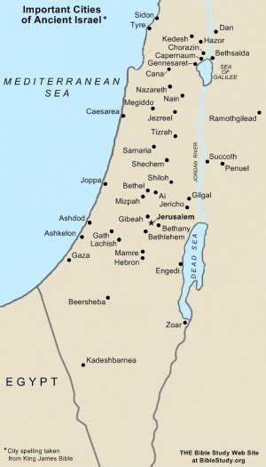 Important Cities of Ancient Israel Map | Ancient israel map, Ancient ...