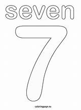 Seven coloring Page – Coloring sketch template